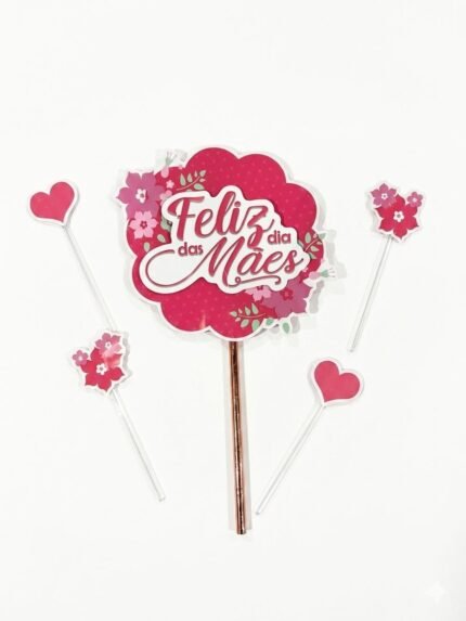 TOPO DE BOLO FELIZ DIA DAS MÃES
