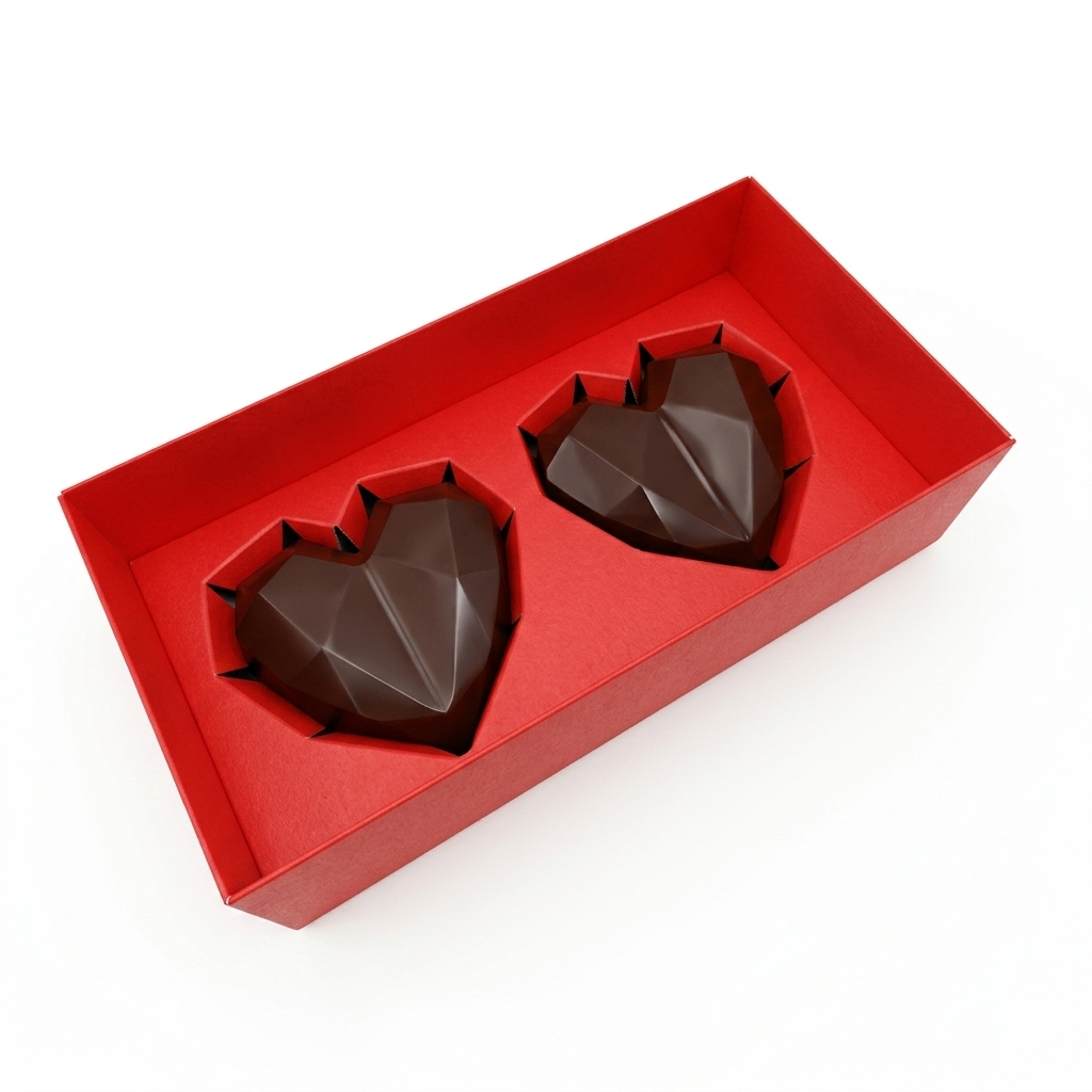 15552609219-gemini-generated-image-8t1hlh8t1hlh8t1h.png CAIXA 2 BOMBONS CORAÇÃO LAPIDADO 65G VERMELHO - Imagem 1
