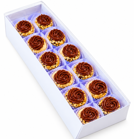 CAIXA 12 DOCES TAMPA PVC+BERCO BRANCO